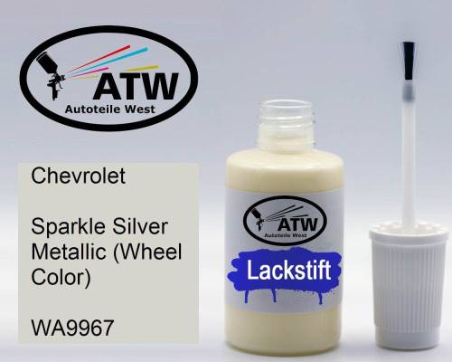 Chevrolet, Sparkle Silver Metallic (Wheel Color), WA9967: 20ml Lackstift, von ATW Autoteile West.
